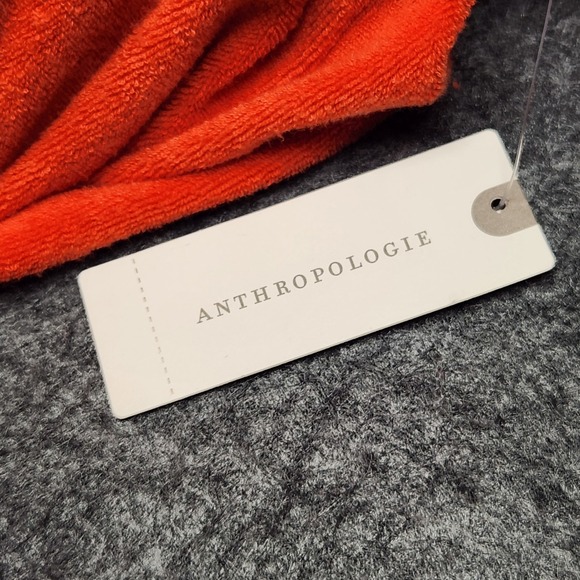 Anthropolgie Terry Cloth Sleevless Tight Cuff Shorts Romper Orange Large NEW - Picture 6 of 11